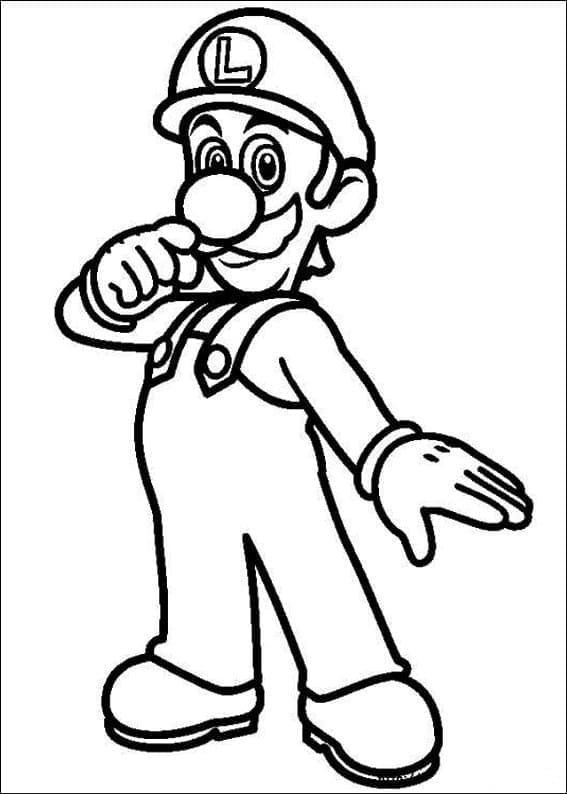 Druckbares Luigi Bild ausmalbilder