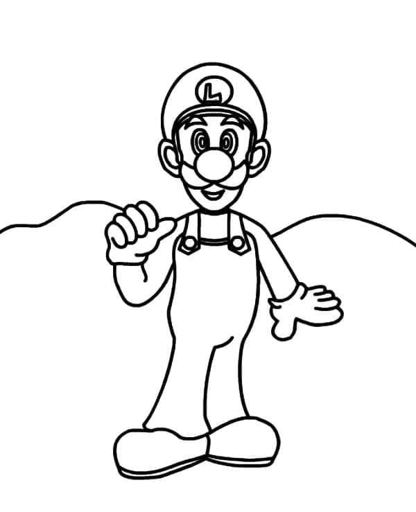 Druckbares Luigi Für Kinder ausmalbilder