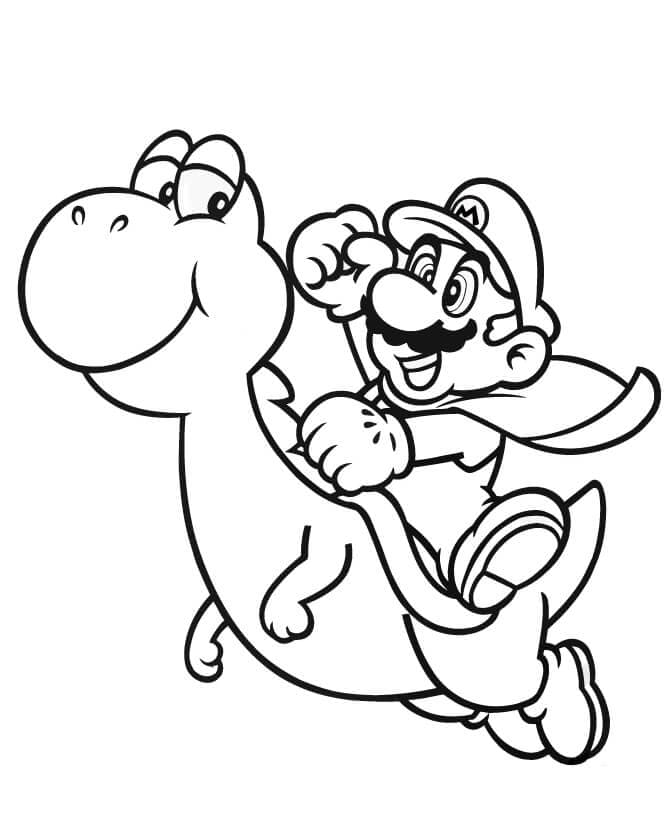 Druckbares Mario ausmalbilder