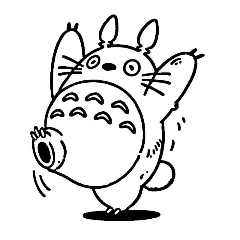 Druckbares Mein Nachbar Totoro kostenlos ausmalbilder