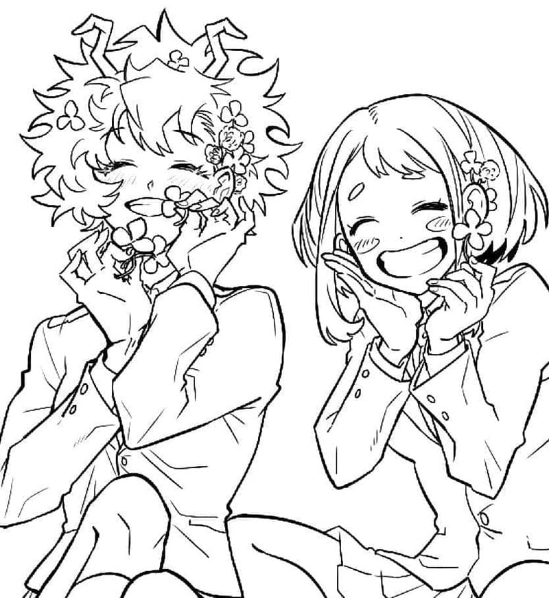 Druckbares My Hero Academia ausmalbilder