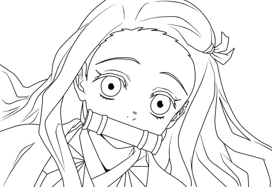 Druckbares Nezuko Bild ausmalbilder