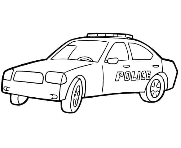 Druckbares Polizeiauto ausmalbilder