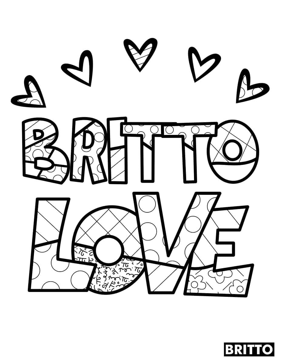 Druckbares Romero Britto ausmalbilder