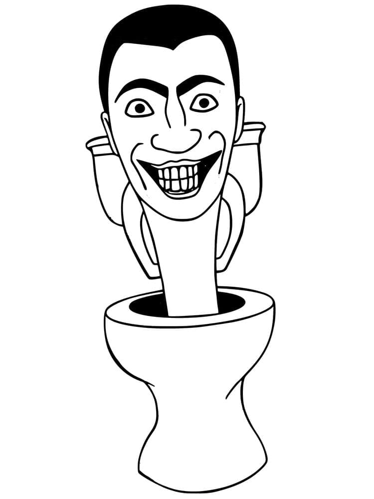 Druckbares Skibidi Toilet Bild ausmalbilder