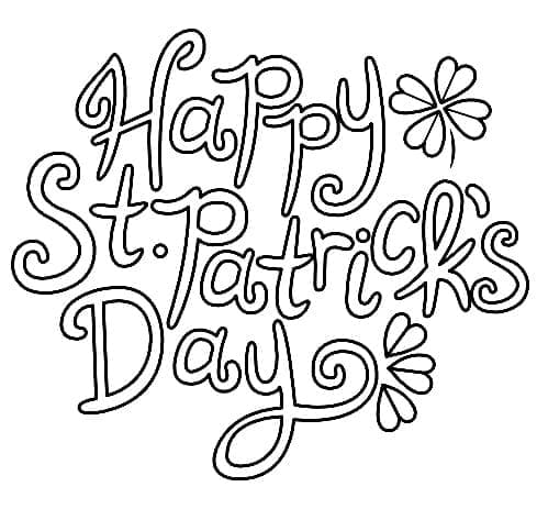 Druckbares St. Patrick's Day Bild ausmalbilder