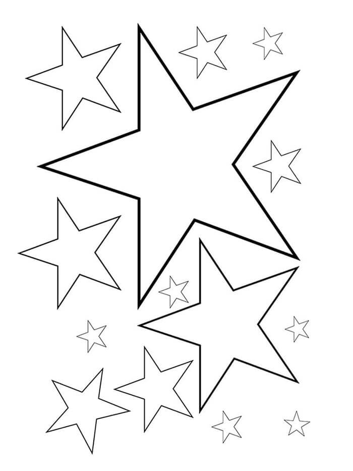 Sterne ausmalbilder