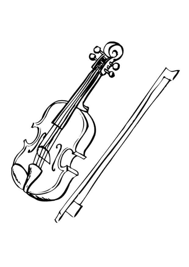 Druckbares Violine ausmalbilder