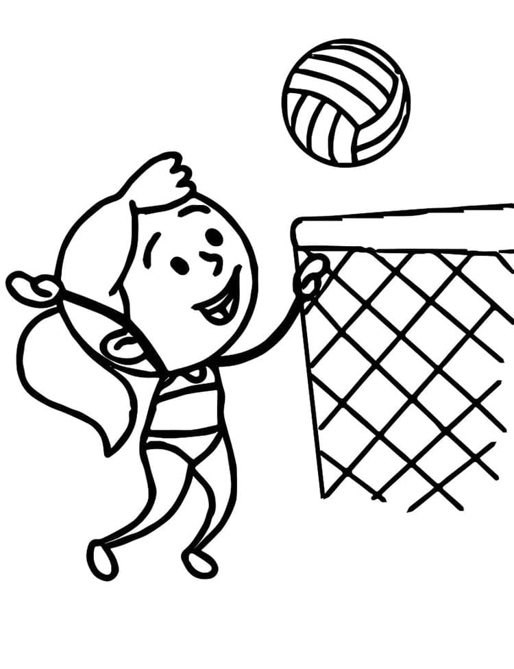 Druckbares Volleyball Bild ausmalbilder