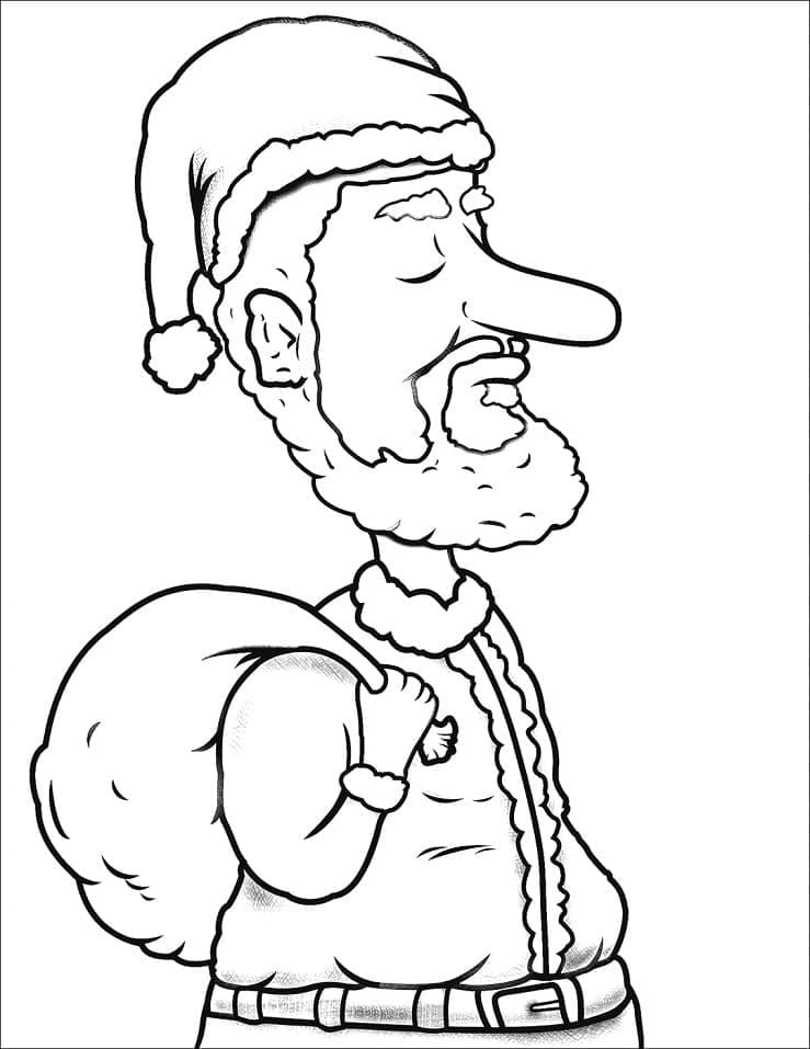 Druckbares Weihnachtsmann Bild ausmalbilder