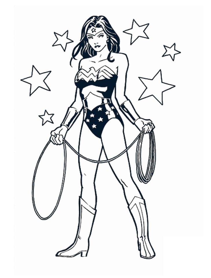 Druckbares Wonder Woman Bild ausmalbilder