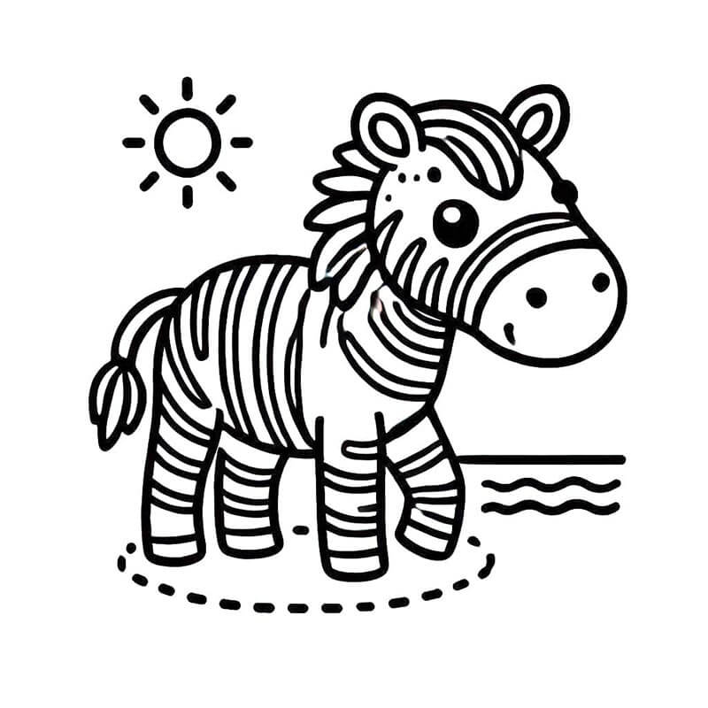 Druckbares Zebra Bild ausmalbilder
