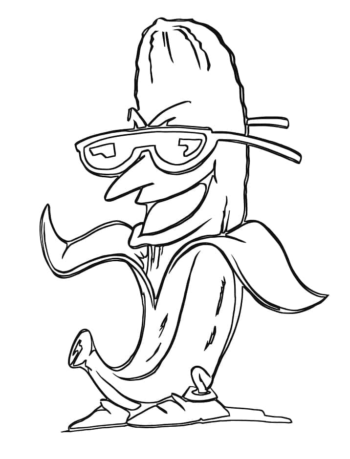 Druckfertige Banane ausmalbilder