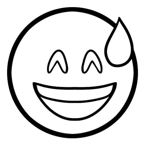 Druckfertige Kinder-Bildversion Emoji ausmalbilder