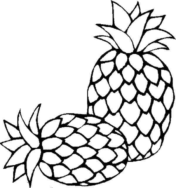 Druckfertiges Ananas Bild ausmalbilder