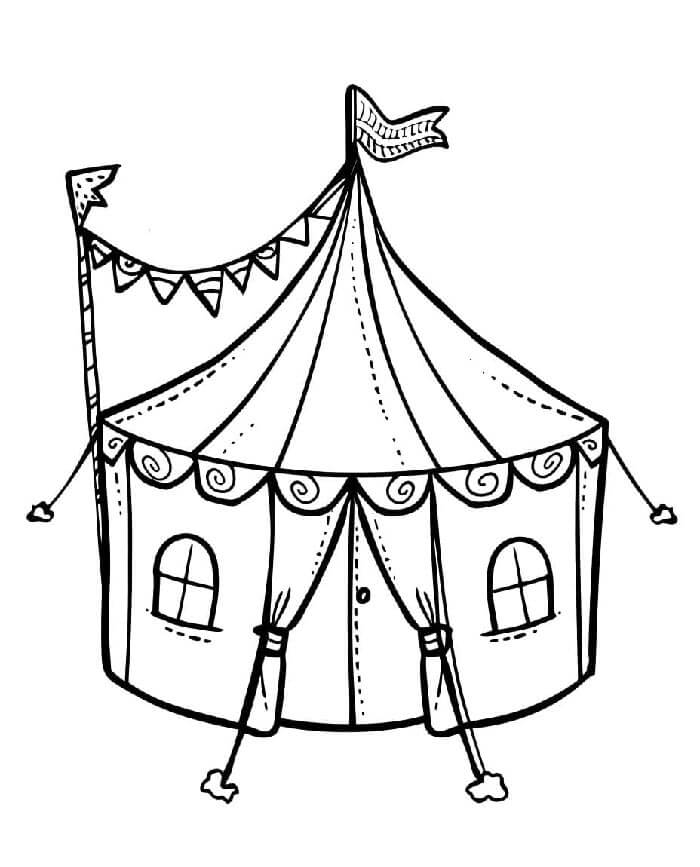 Druckfertiges Zirkus Bild ausmalbilder
