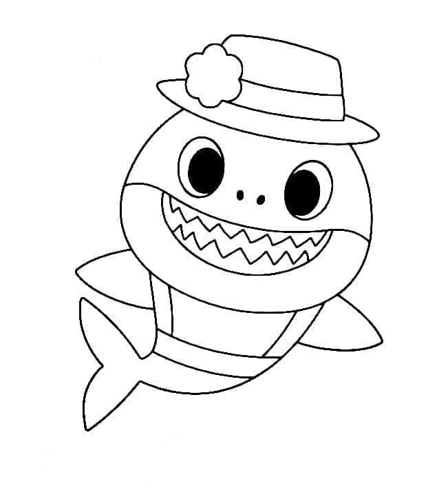 Druckversion von Baby Shark kostenlos ausmalbilder