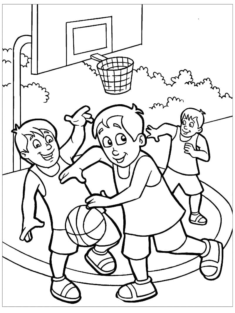 Ein Basketballspieler ausmalbilder
