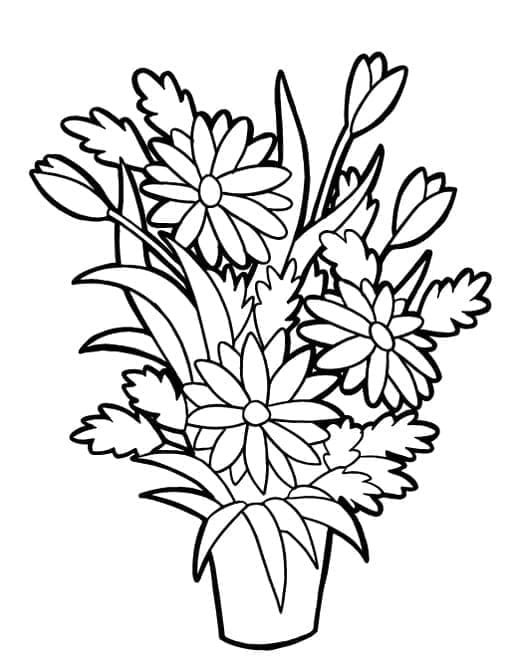 Ein Blumentopf ausmalbilder