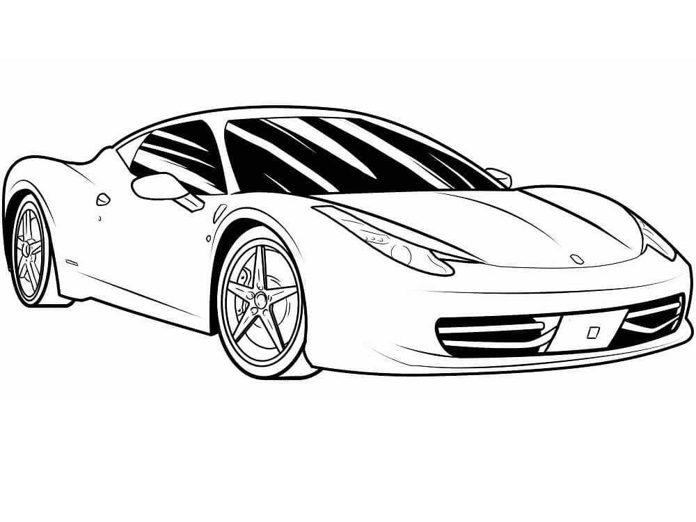 Ein Ferrari Auto ausmalbilder