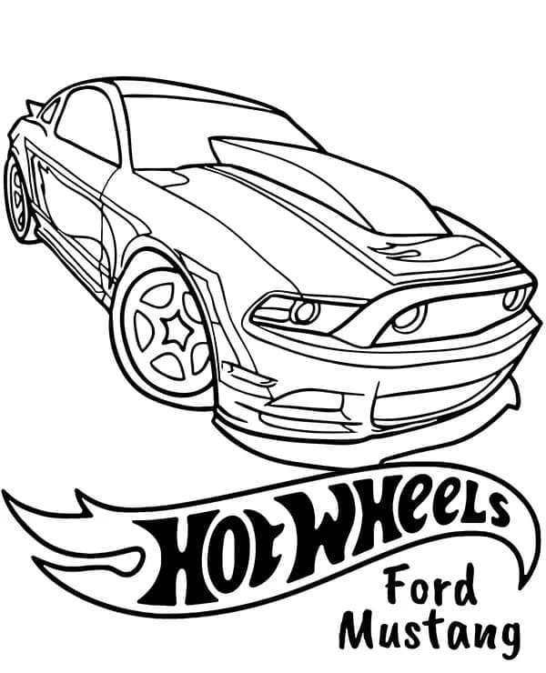 Ein Hot Wheels Auto ausmalbilder