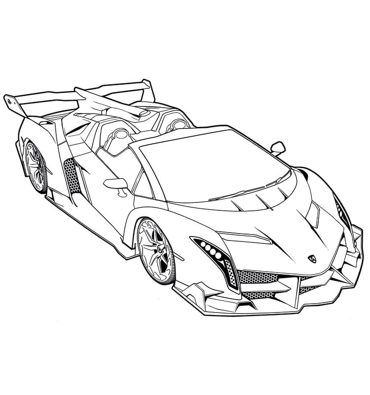 Ein Lamborghini Auto ausmalbilder