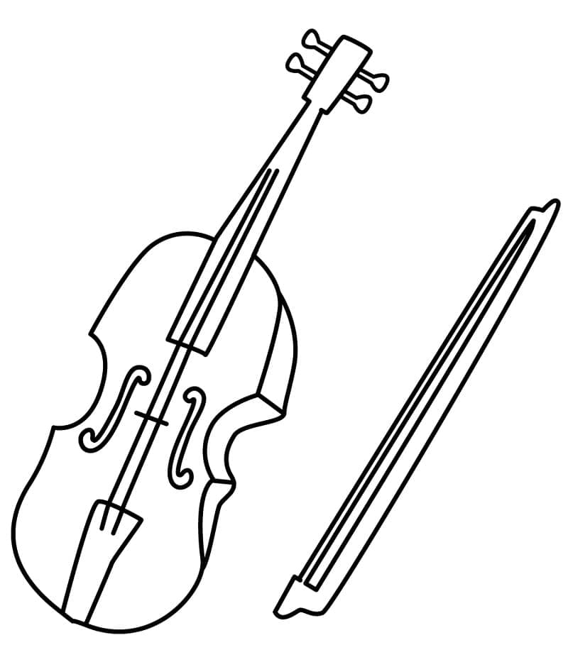 Ein Violine ausmalbilder