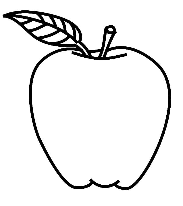 Ein niedlicher Apfel ausmalbilder