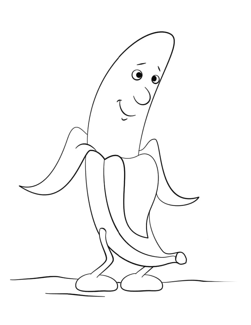 Eine Banane ausmalbilder