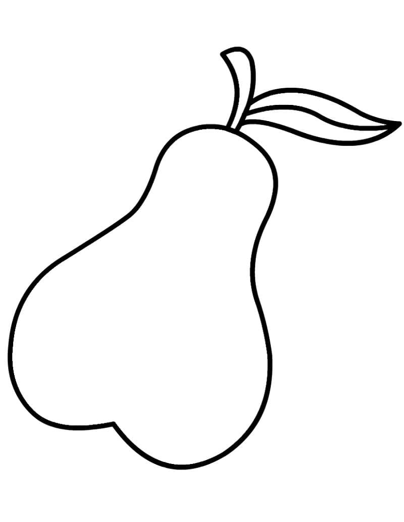 Eine Birne Frucht ausmalbilder