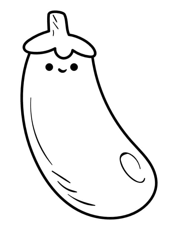 Eine einfache Aubergine ausmalbilder