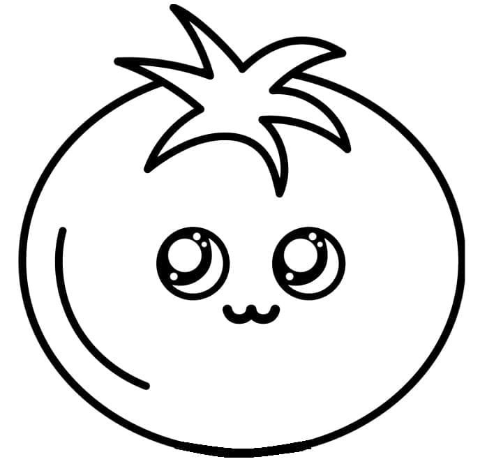 Eine niedliche Tomate ausmalbilder