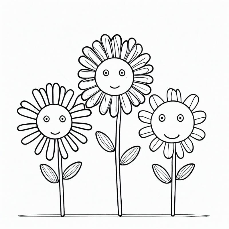 Eine süße Blume ausmalbilder