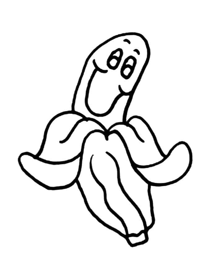 Einfache Banane ausmalbilder