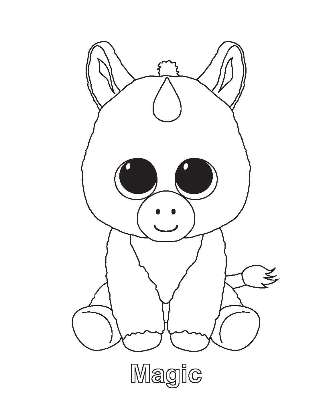 Einfache Beanie Boos ausmalbilder
