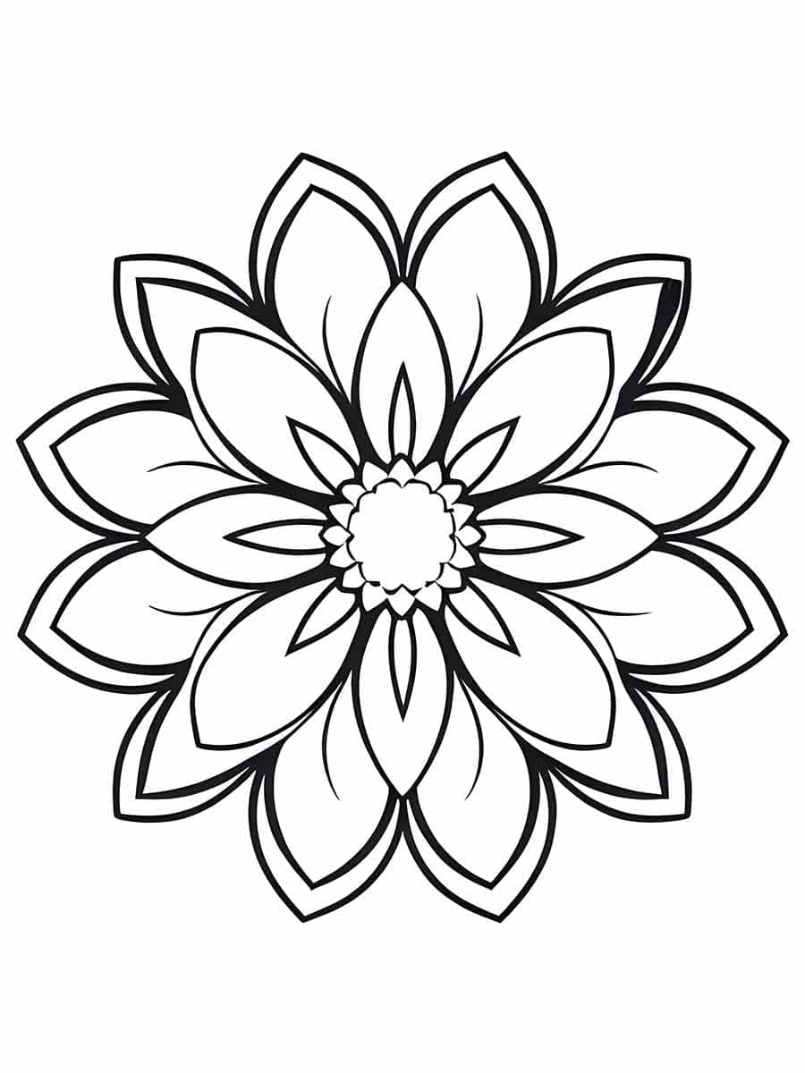 Einfache Blume ausmalbilder