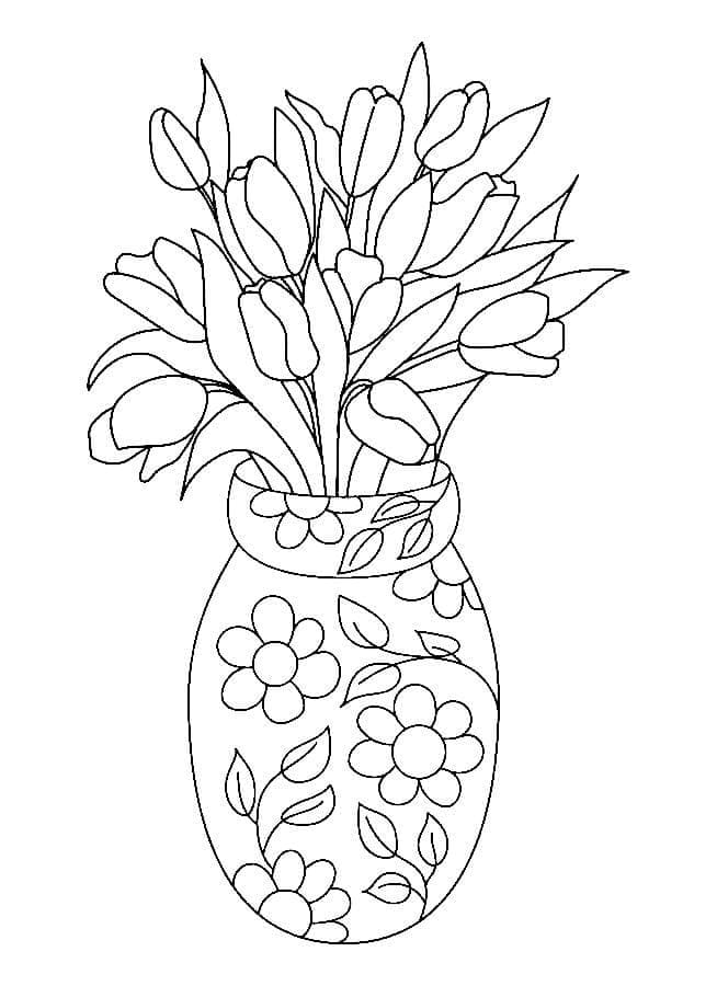 Einfache Tulpe ausmalbilder