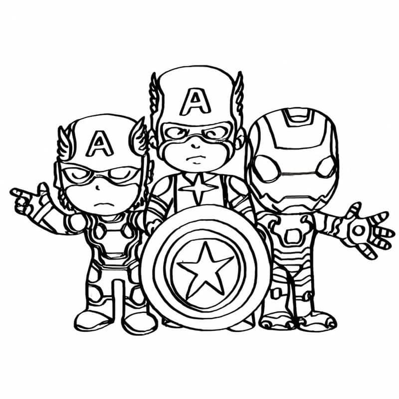 Einfacher Avengers ausmalbilder