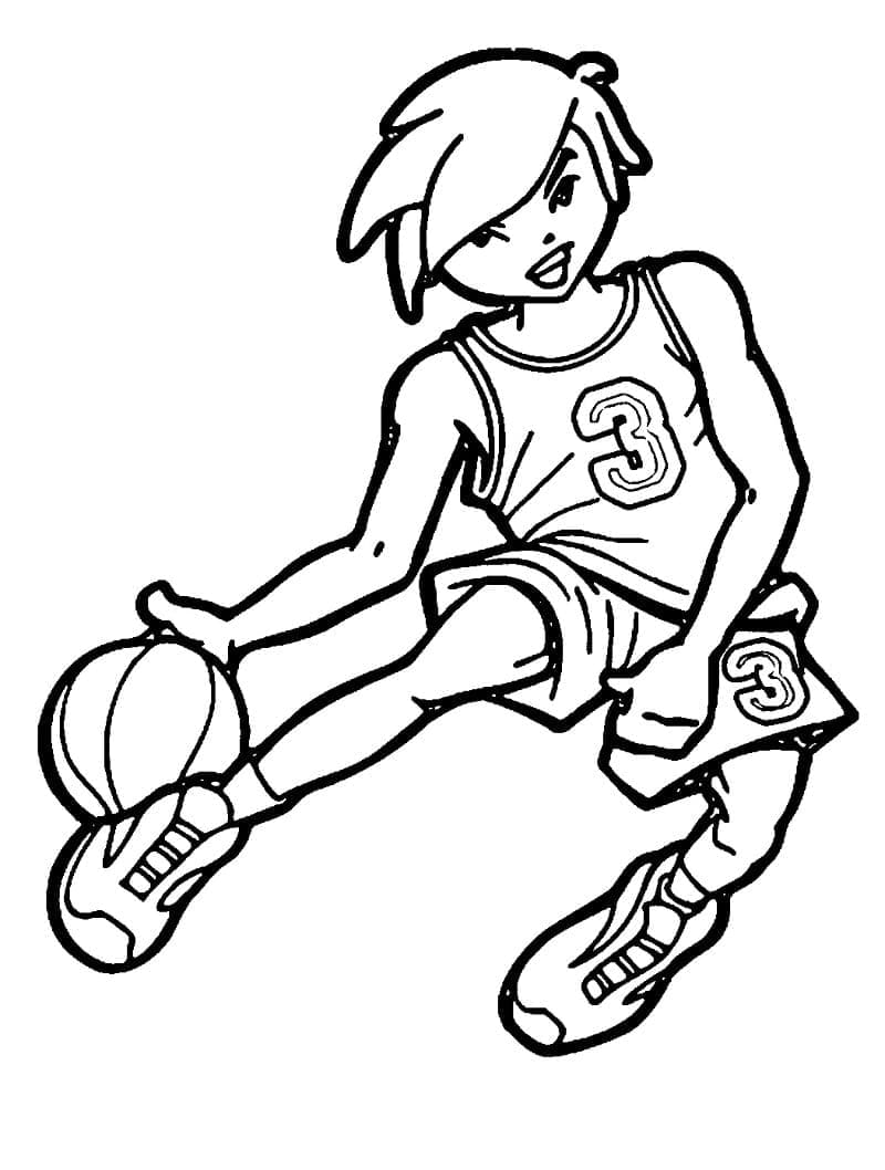 Einfacher Basketball ausmalbilder