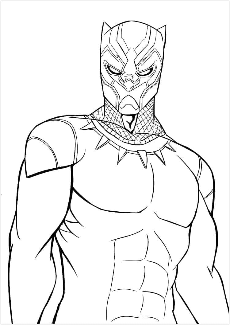 Einfacher Black Panther ausmalbilder