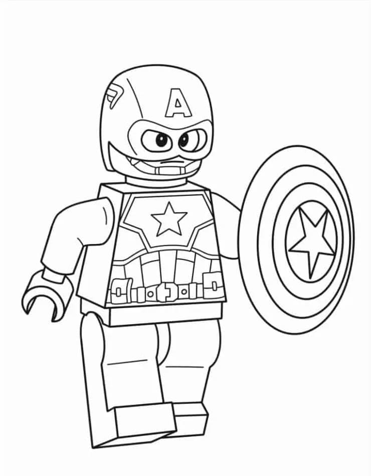 Einfacher Captain America ausmalbilder