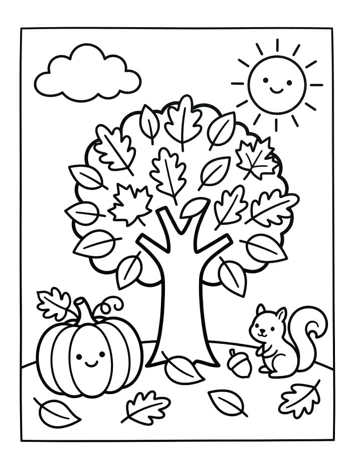 Herbst ausmalbilder