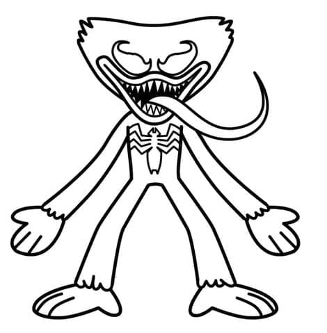 Einfacher Huggy Wuggy ausmalbilder