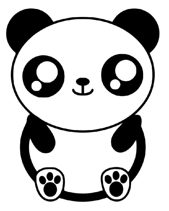Einfacher Panda ausmalbilder