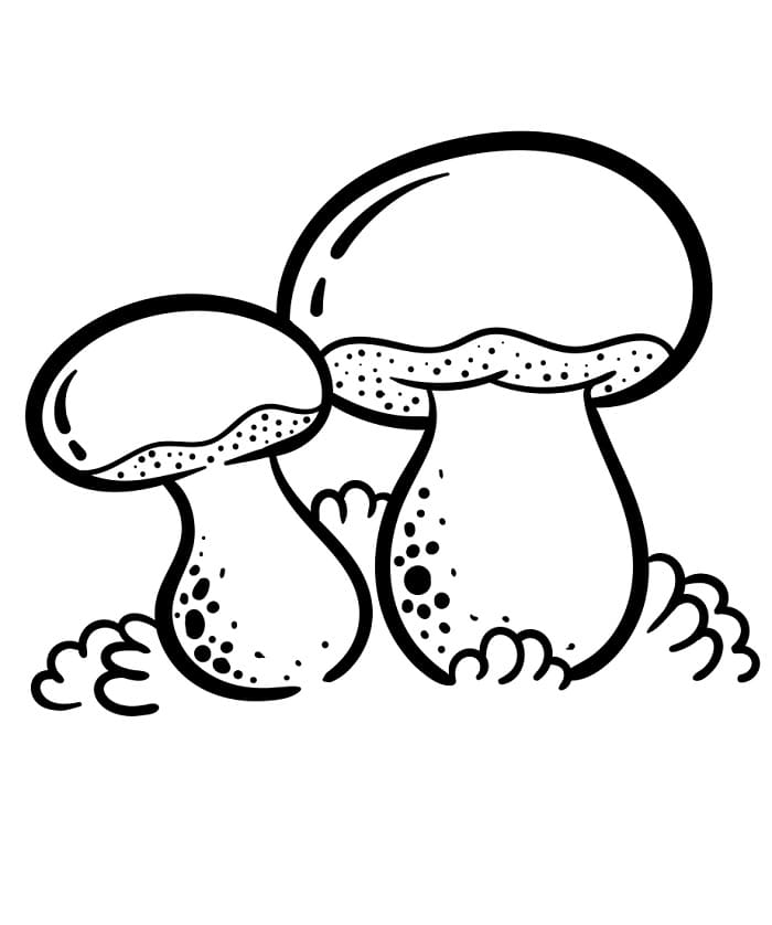 Einfacher Pilz ausmalbilder