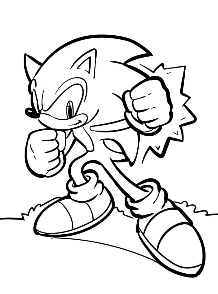 Einfacher Sonic ausmalbilder