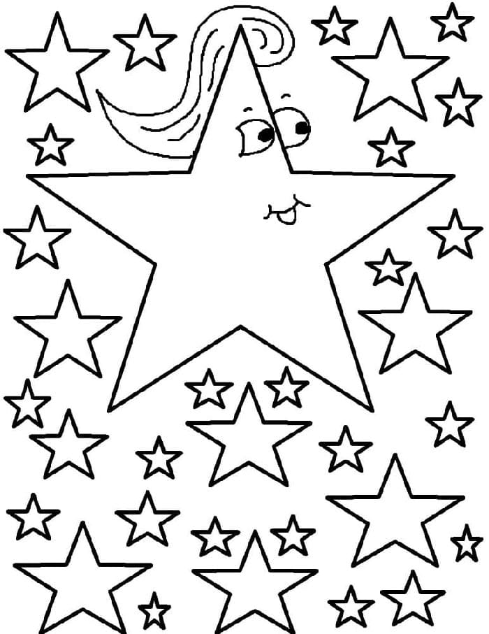 Einfacher Stern ausmalbilder
