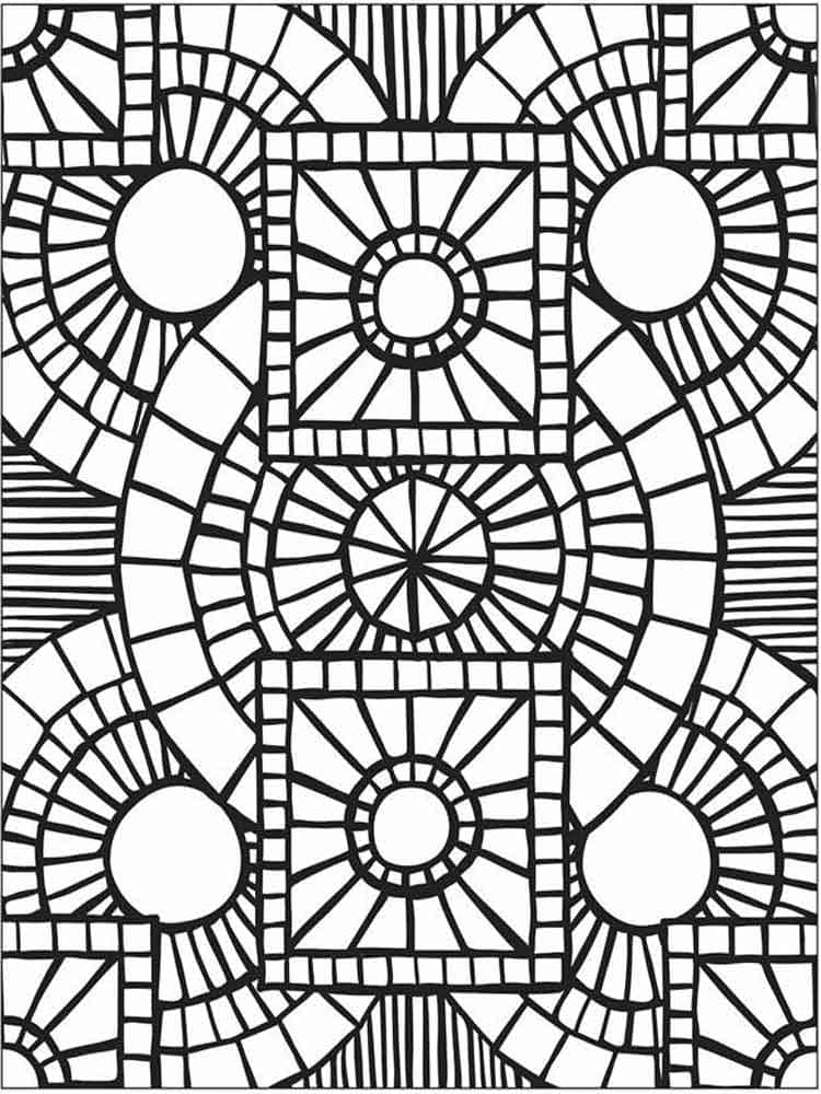 Einfaches Mosaik ausmalbilder