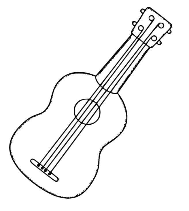 Einfaches Musikinstrumente ausmalbilder