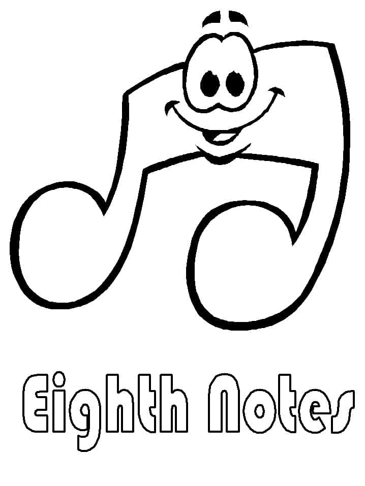 Einfaches Musiknoten ausmalbilder